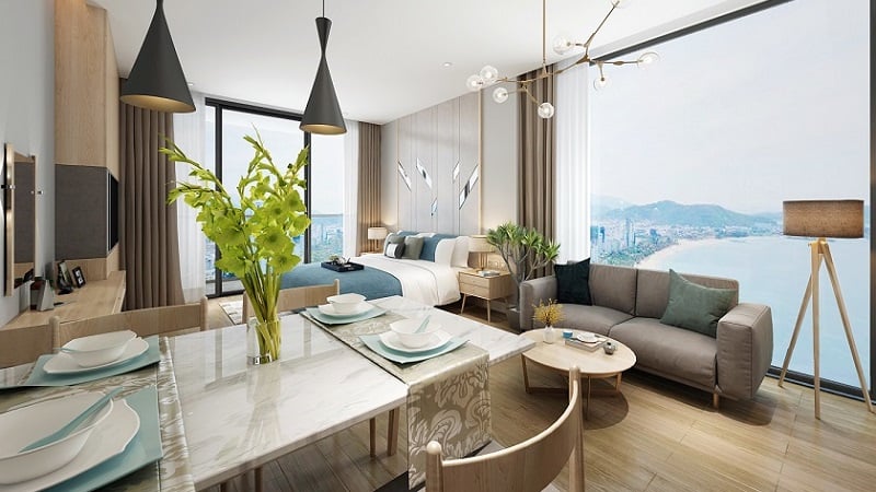 Condotel là một loại phân khúc bất động sản nghỉ dưỡng mới với thiết kế tiện nghi như một căn hộ cao cấp. Ảnh: Vinhomes Land