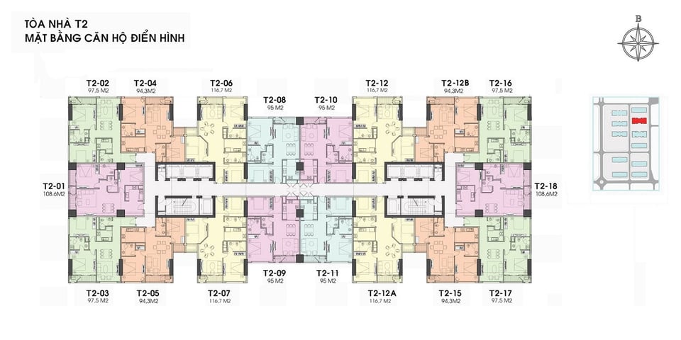 Mặt bằng T2 Times City. Ảnh: Vinhomes