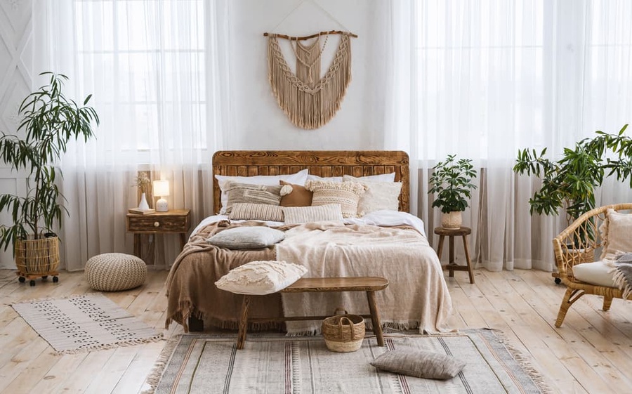 Thiết kế phòng ngủ master theo phong cách tân vintage