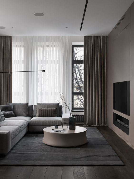 Lựa chọn và bố trí nội thất tối giản để nhấn mạnh đường nét giản lược của thiết kế hiện đại